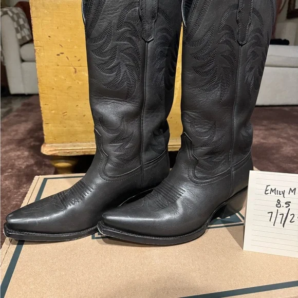 Tecovas Black Leather Western Boots - Picture 3 of 6